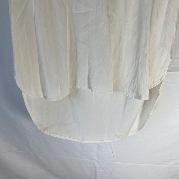 Vince Ivory Silk/Spandex Banded Collar Shell Top Sz S - Picture 7 of 8